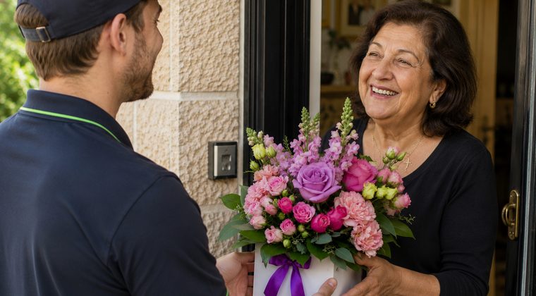 Flowers hand delivered to the door